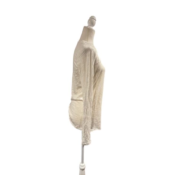 ATM Anthony Thomas Melillo Slub Jersey Long Sleeve Destroyed Wash Tee White (S) - Picture 2 of 6